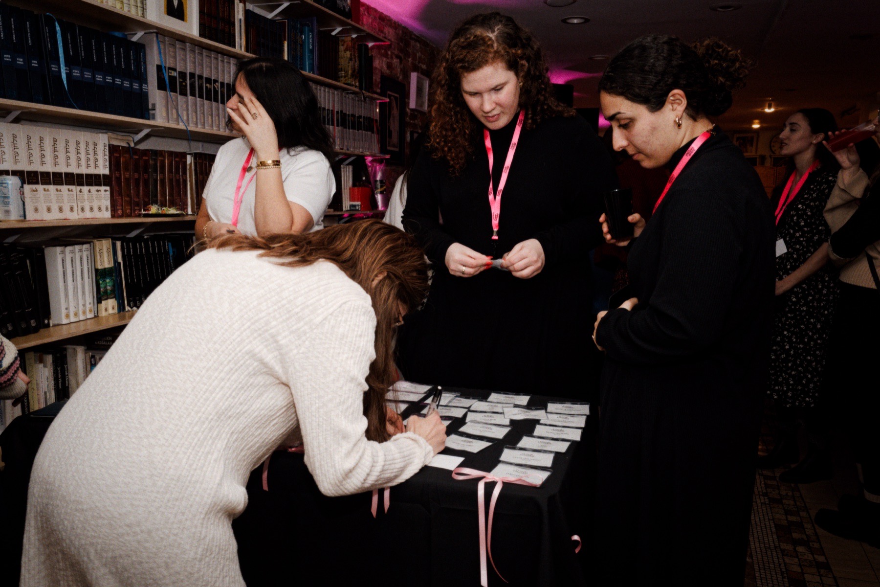 Guests checking in at the launch event