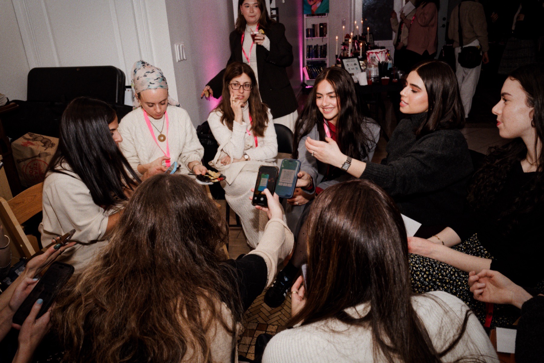 A conversation circle at the launch event